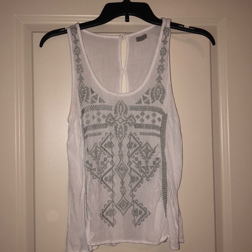 Embroidered crop top